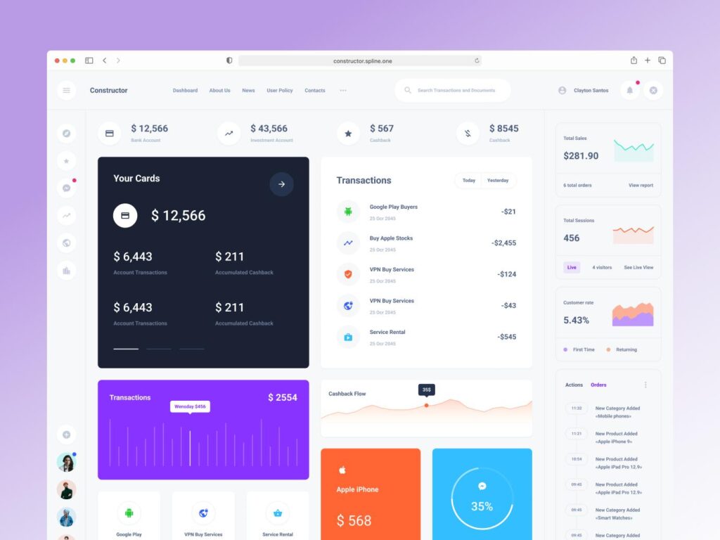 Dashboard 后台仪表盘UI .fig素材下载