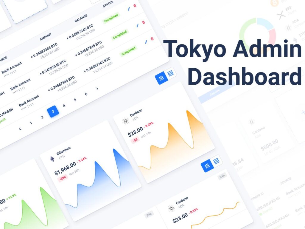 Tokyo admin dashboard 后台设计模板ui kit .fig素材下载