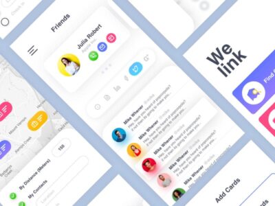 We Link App Ui Kit .xd素材下载