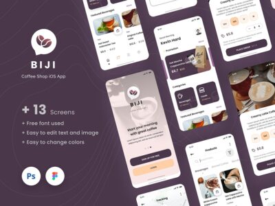 咖啡电商Biji app ui .fig .psd素材下载