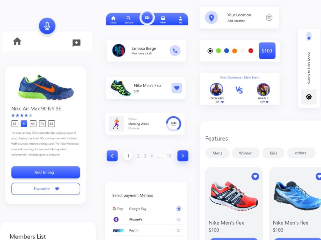 app ui kit .xd素材下载