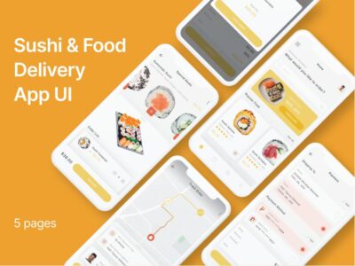 寿司美食外卖app ui .fig .xd .sketch .psd素材下载