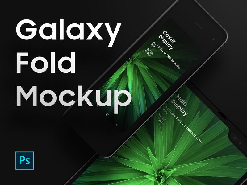 Galaxy Fold Mockup .PSD素材下载