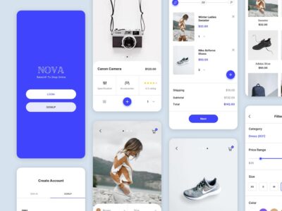 NOVA 电商app ui .sketch .fig .xd素材下载