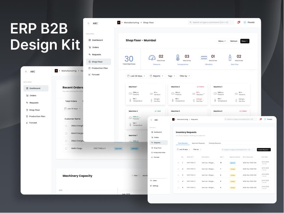 ERP B2B 平台UI .fig素材下载