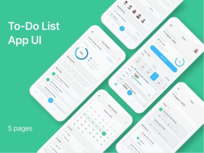 To-Do List 任务列表 app ui .fig .xd .sketch .psd素材下载