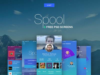 app ui模板spool ui psd下载