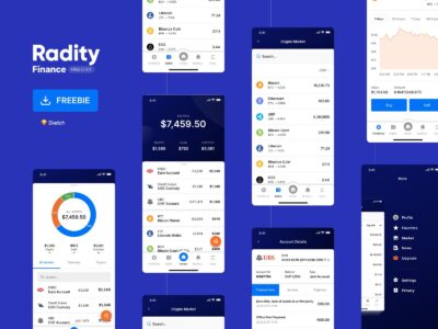 整套数字货币金融app ui Radity .sketch素材下载