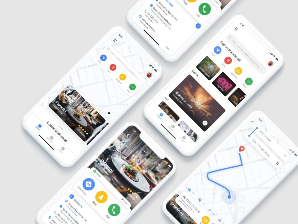 Google 地图 APP ui Redesign .xd素材下载