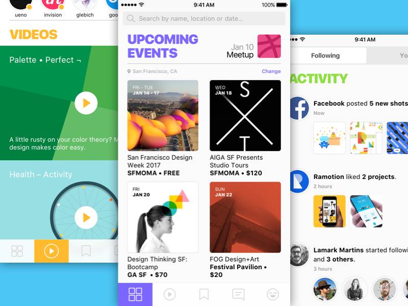 Design Social Network App Sketch素材下载