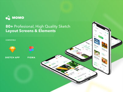 农产品电商app ui kit MOMO .fig .sketch素材下载