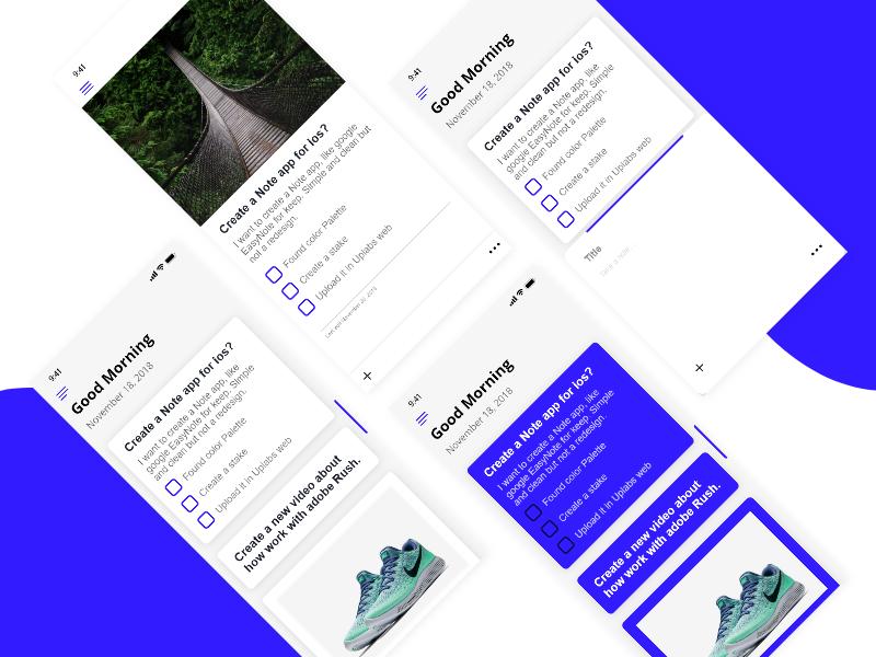 Note app ui .xd素材下载