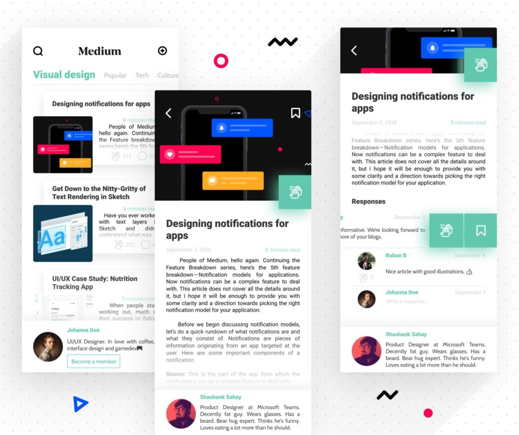 Medium.com app redesign .fig下载