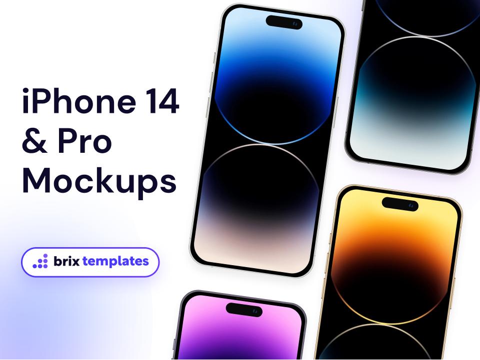 iphone 14 & iPhone 14 pro正面样机 mockup .fig素材下载