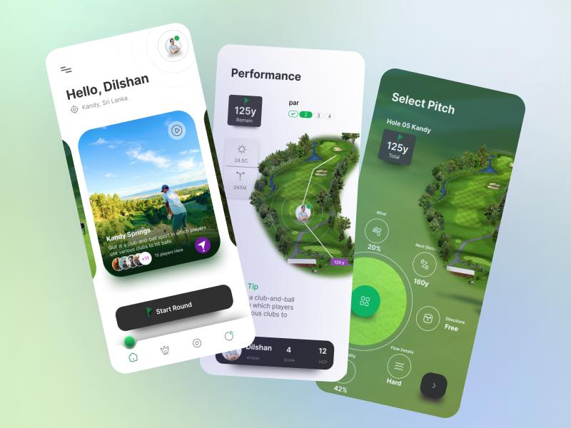 Golf高尔夫app ui .fig素材下载