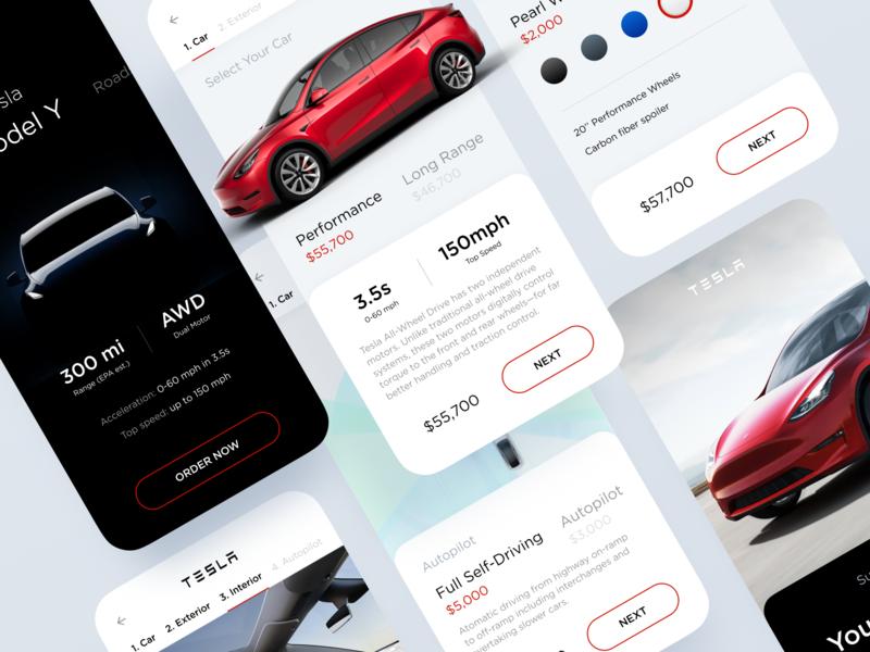 Tesla Model Y app Concept Ui  .fig素材下载