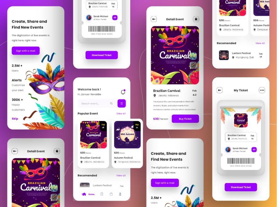event app ui .fig .xd素材下载