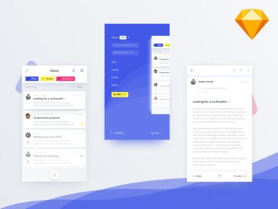 Mail client app (.sketch)