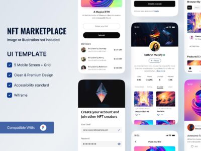 NFT Marketplace app ui .fig素材下载