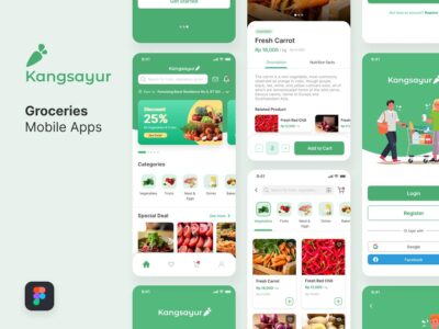 Kangsayur 社交电商app ui .fig素材下载