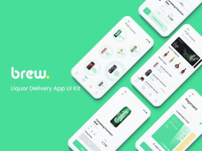 brew 电商快递app ui .fig素材下载