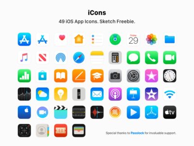 49个苹果app图标 .sketch素材下载