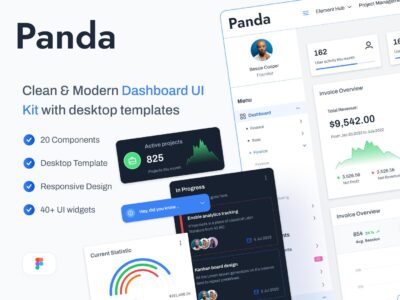 Panda dashboard ui 设计系统 .fig素材下载