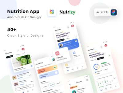 Nutrizy 健康管理咨询app ui .fig素材下载