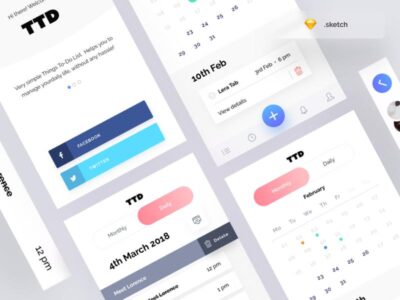 To Do List app ui .sketch素材下载