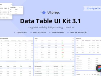 表格样式UI kit .fig素材下载