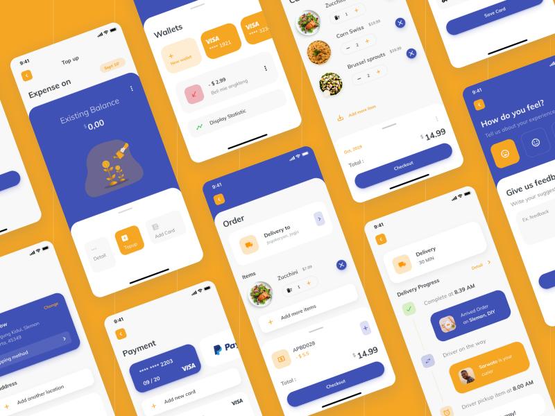 AIRI Ui Kits 美食外卖app ui .fig .xd素材下载