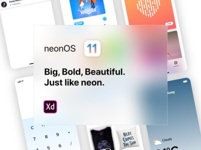 Neon 手机OS、app ui kit .xd素材下载