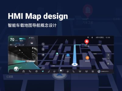 HMI Map 汽车地图导航app ui .fig素材下载