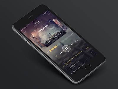 iphone 6 music app 界面设计下载