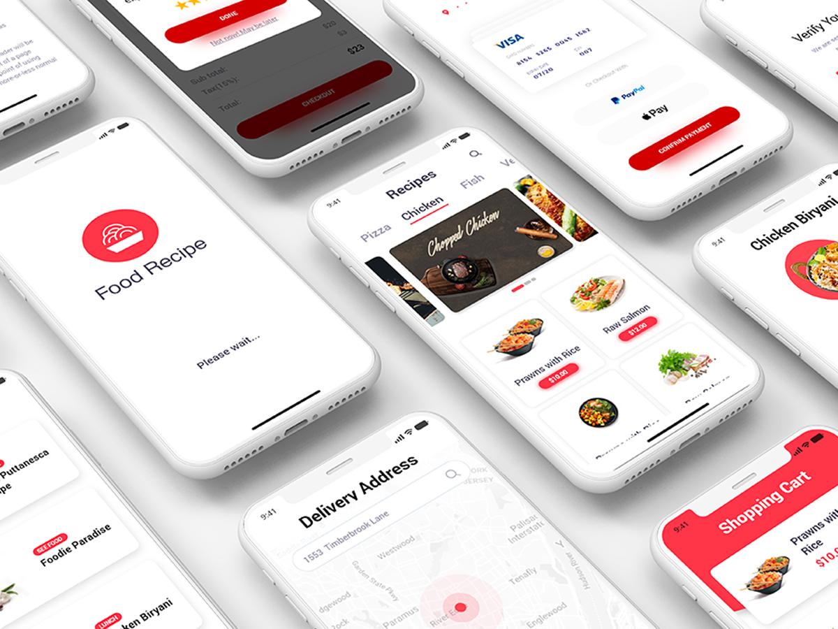 美食食谱app ui .xd素材下载