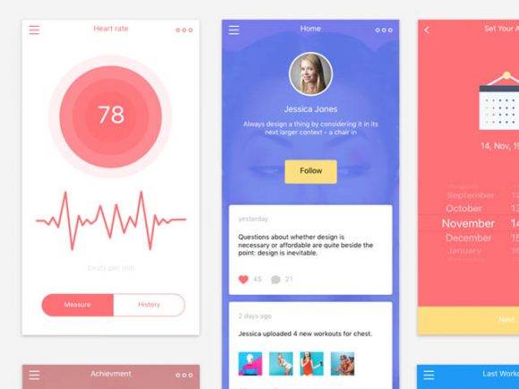 Sportify: 健身app ui sketch下载