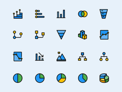 70个数据分析图表图标.sketch素材下载