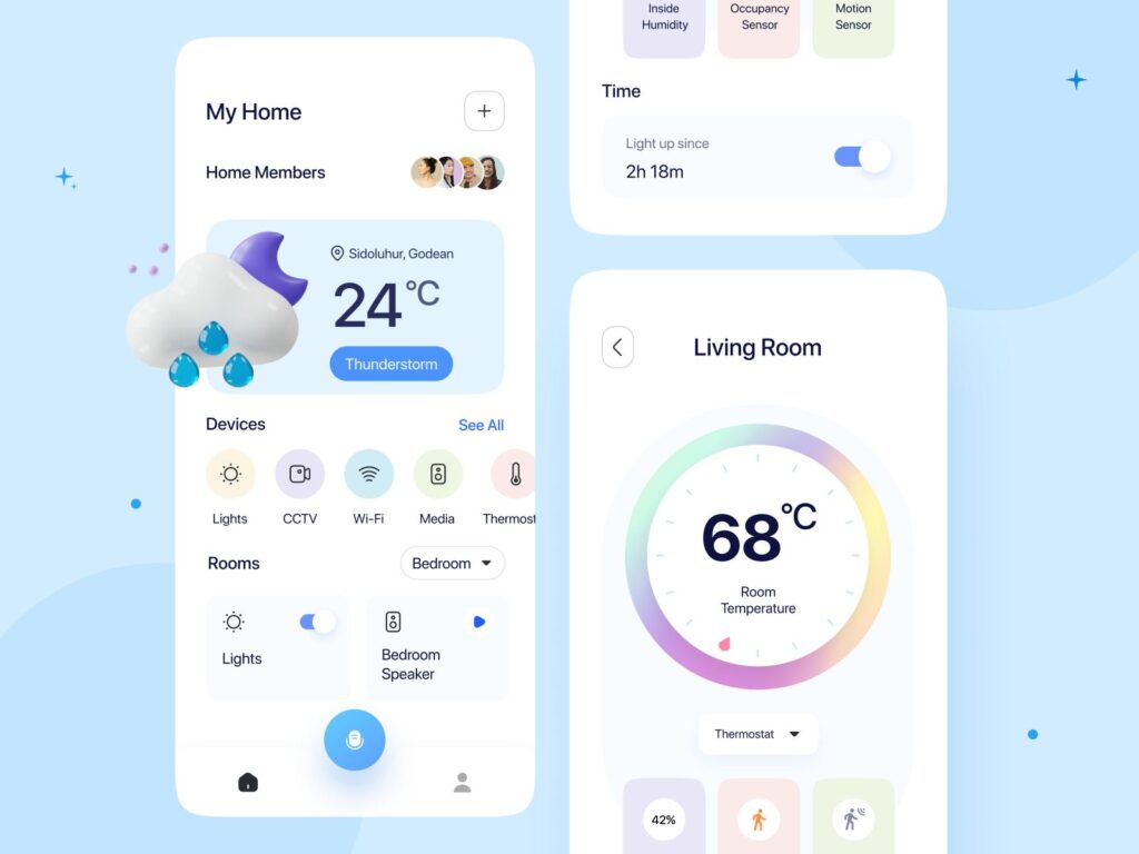 IoT 智能家居app ui .fig素材下载