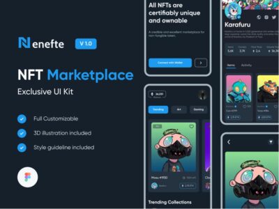 enefte – NFT 数字藏品交易平台UI .fig素材下载