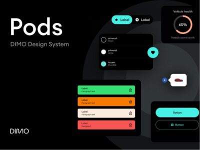 Pods: DIMO Design System 桌面&移动端UI设计系统 .fig素材下载