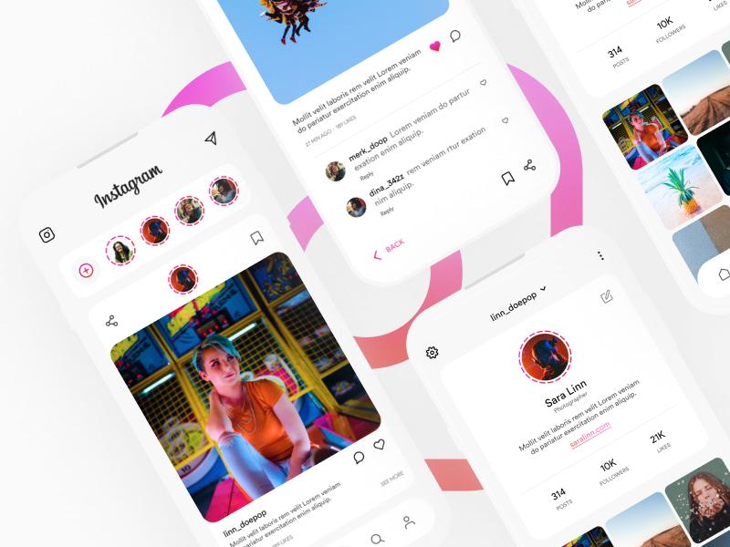 简洁instgram ui redesign .fig素材下载