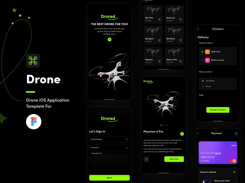 Drone 无人机app ui .fig素材下载