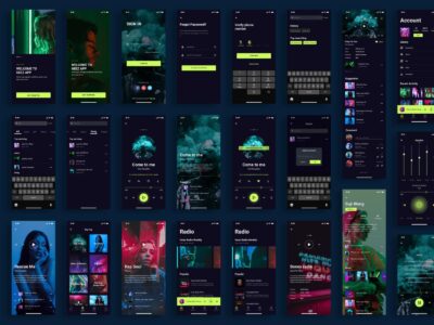 Music Streaming 音乐app ui .sketch素材下载