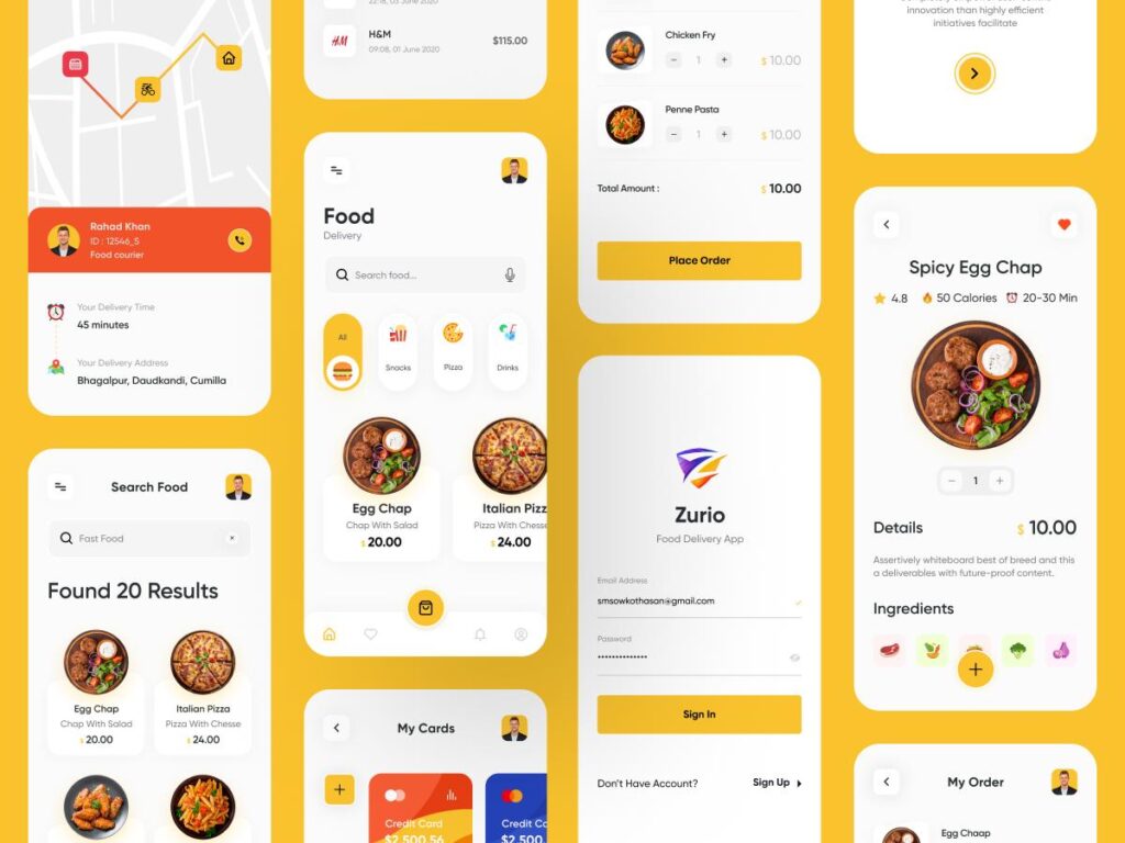 Zurio 美食外卖app ui .fig素材下载