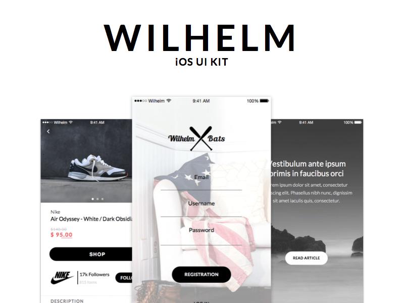 Wilhelm iOS UI Kit Sketch素材下载