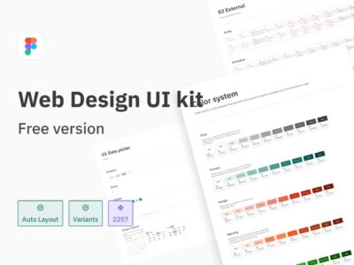 简洁Web Design UI Kit  .fig素材下载