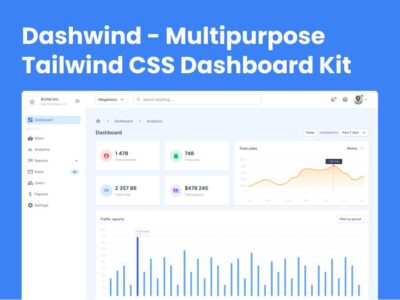 Dashwind 成套dashboard ui & 设计系统 .fig素材下载