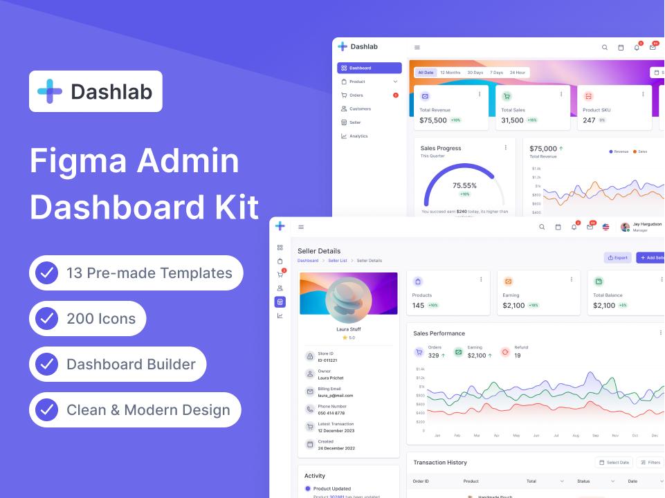 admin dashboard ui .fig素材下载