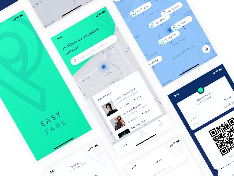 停车app Easy Park ui kit .sketch素材下载