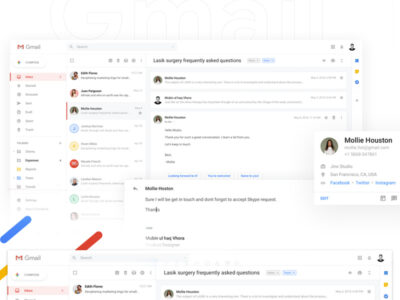 gmail 软件界面 redesign .sketch素材下载